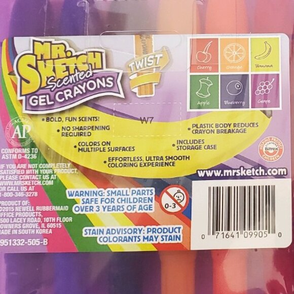 Scented Gel Crayons - Mr. Sketch - Set of 6 Packages - Picture 3 of 3